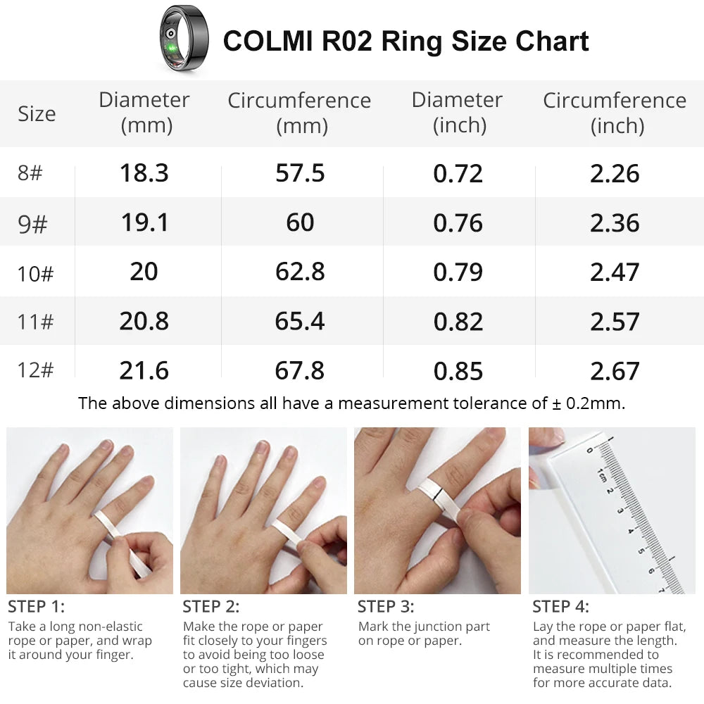 Smart Ring  Health Monitor 5ATM Waterproof