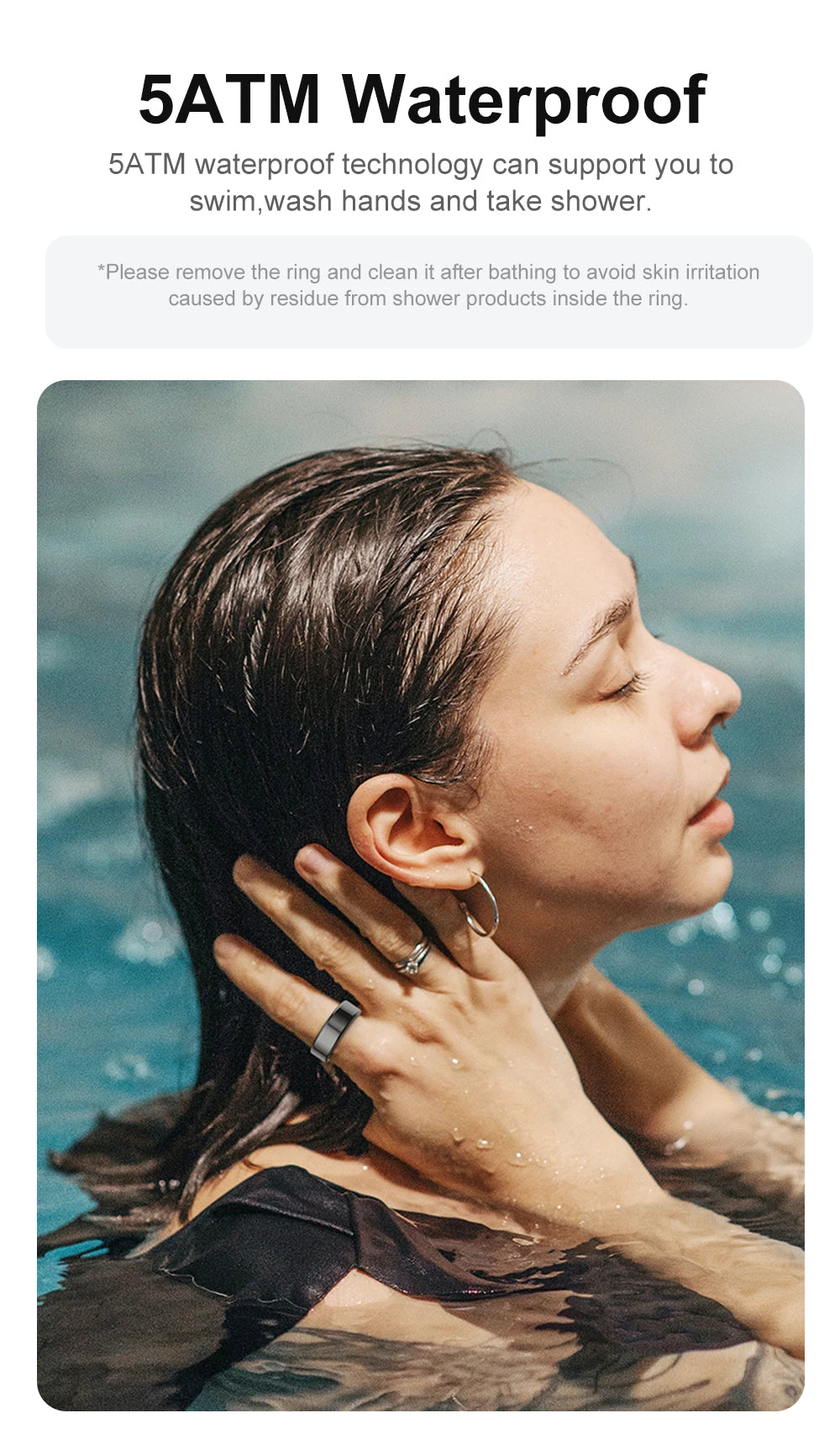 Smart Ring  Health Monitor 5ATM Waterproof