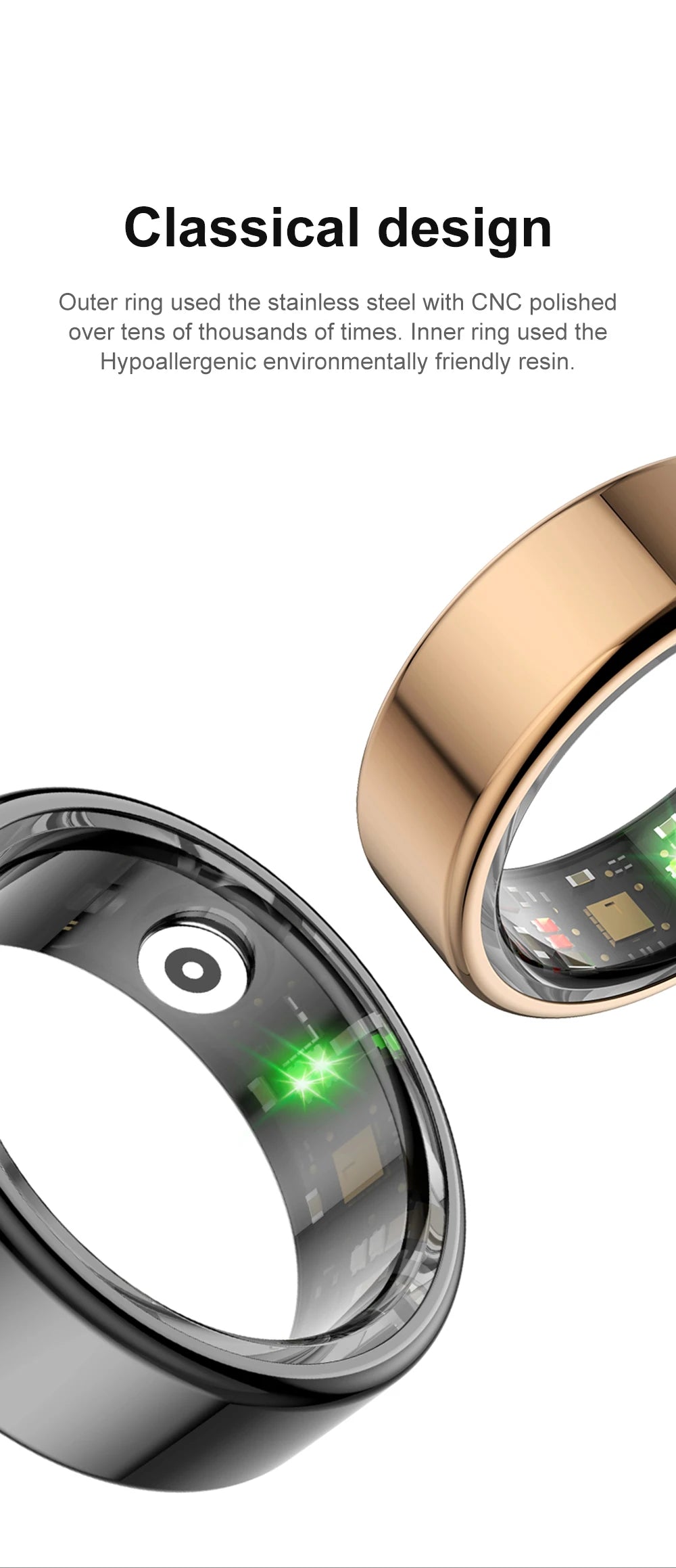 Smart Ring  Health Monitor 5ATM Waterproof