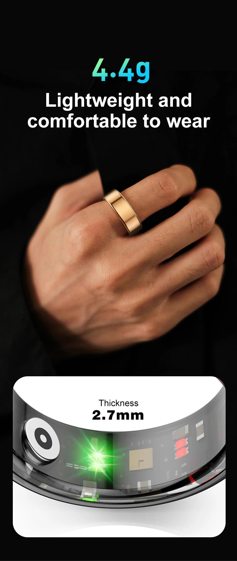 Smart Ring  Health Monitor 5ATM Waterproof