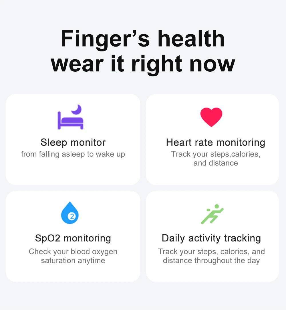 Smart Ring  Health Monitor 5ATM Waterproof