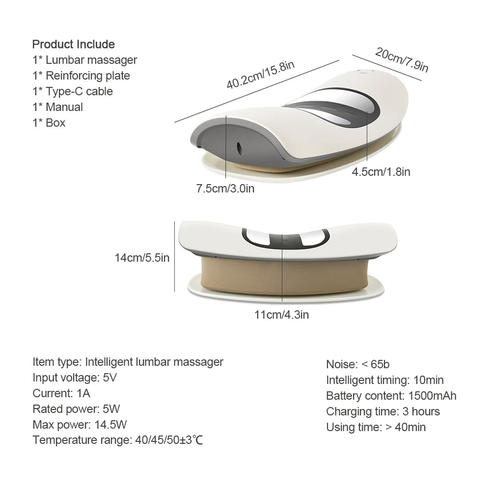 Electric Lumbar Adjustable Massager and Stretcher
