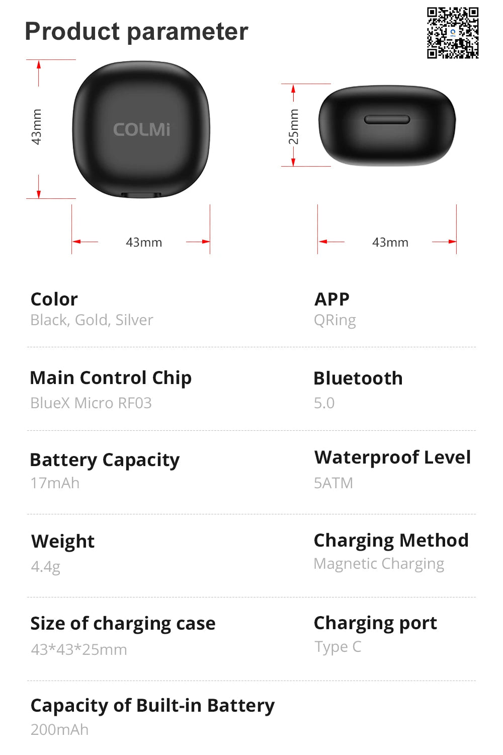 Smart Ring  Health Monitor 5ATM Waterproof