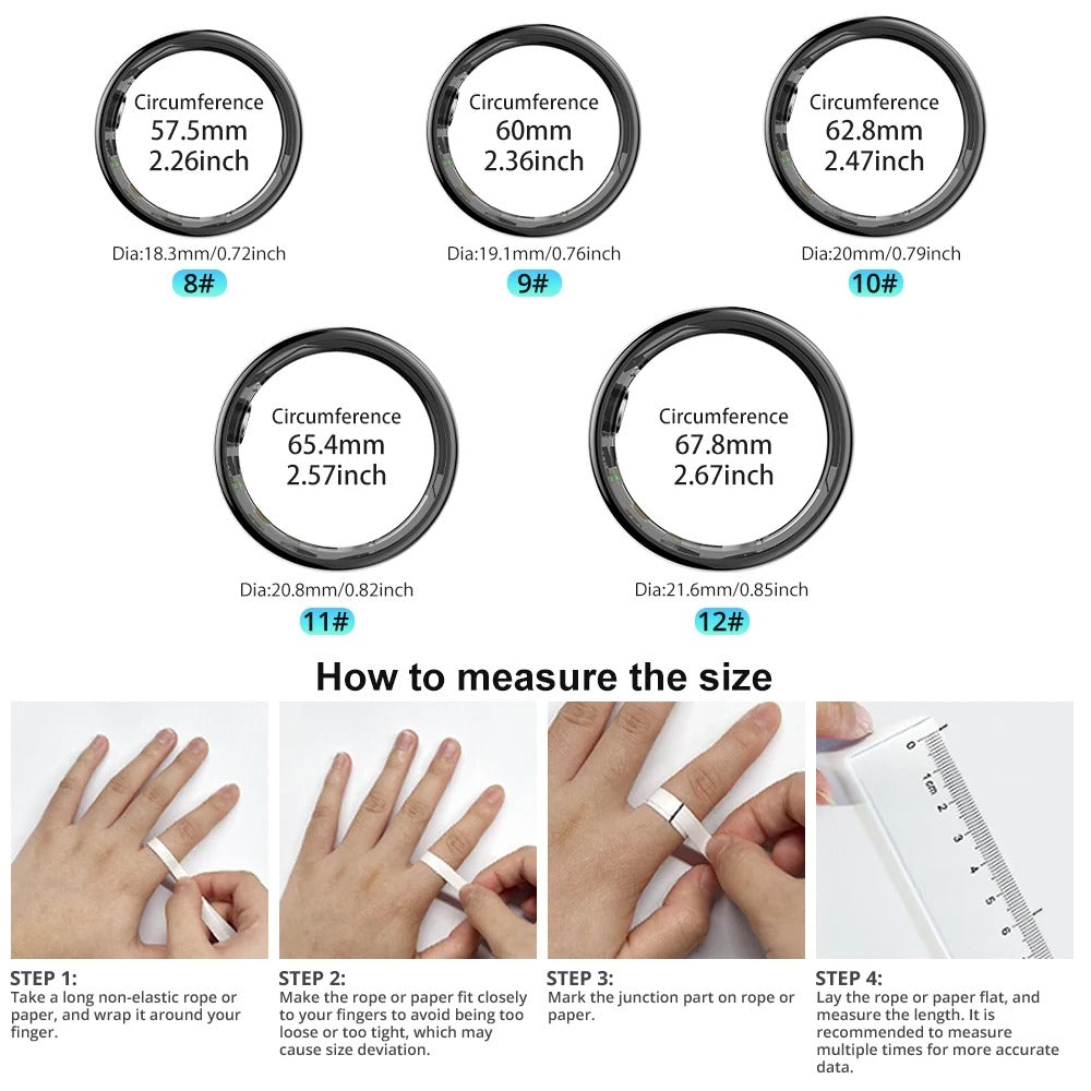 Smart Ring  Health Monitor 5ATM Waterproof