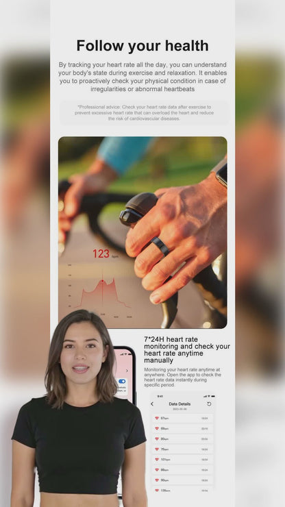 Smart Ring  Health Monitor 5ATM Waterproof